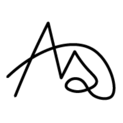 AS in cursive writing, serving as site icon.